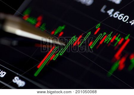 Stock Exchange Chart On Smart Phone