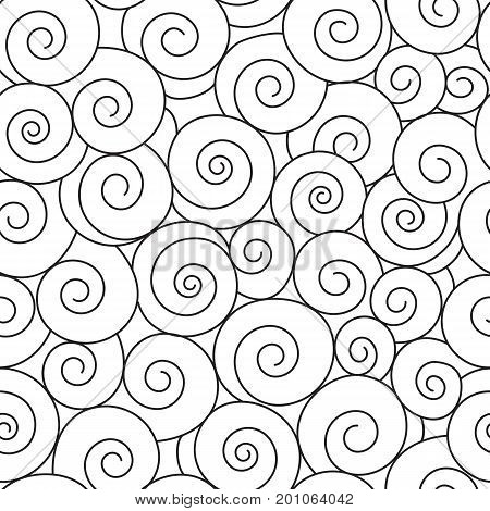 seamless pattern with spiral curls. vector stylish texture