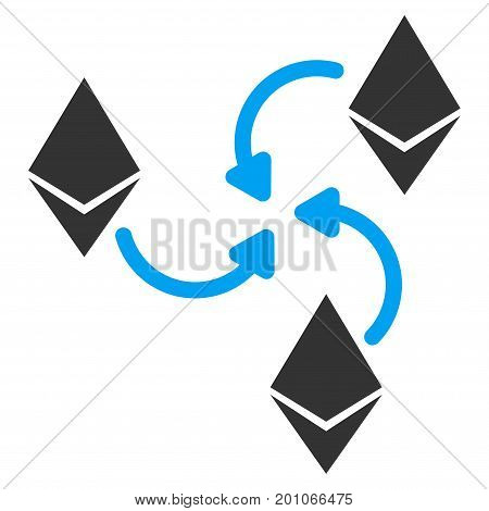 Ethereum Mixer Swirl flat vector pictograph for application and web design.