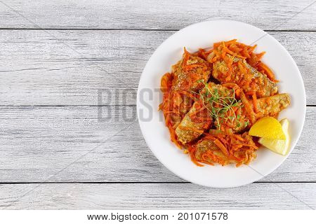 Nototheni Stewed With Carrot And Onion