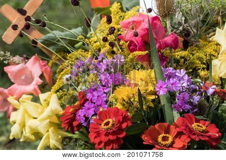 handmade beautiful bouquets from flowers and herbs