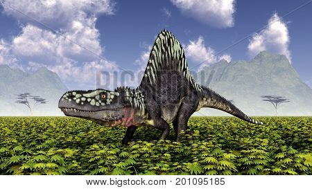 Computer generated 3D illustration with the archosaur Arizonasaurus