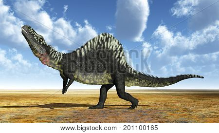 Computer generated 3D illustration with the archosaur Arizonasaurus