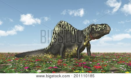 Computer generated 3D illustration with the archosaur Arizonasaurus
