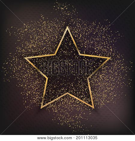 Walk of Fame Star isolated Vector Illustration. Hollywood actor award for achievement, award symbol star design cover for your projects.