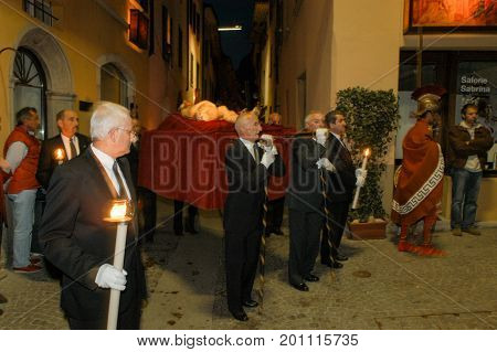 The Annual Procession To Jesus Christ At Easter In Mendrisio