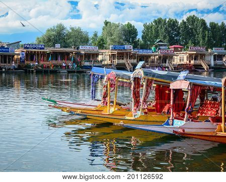Landscape Of Dal Lake In Srinagar, India