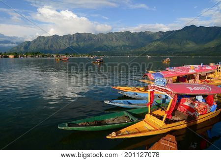 Landscape Of Dal Lake In Srinagar, India