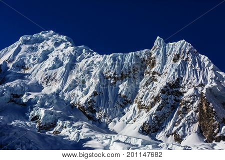 Beautiful mountains landscapes in Cordillera Huayhuash, Peru, South America