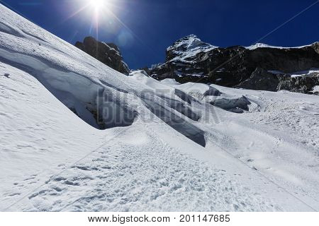 Beautiful mountains landscapes in Cordillera Huayhuash, Peru, South America