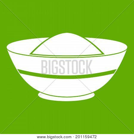 Indian spicy icon white isolated on green background. Vector illustration