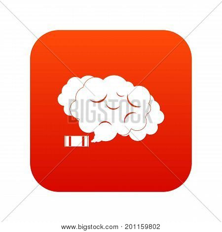 Tear gas icon digital red for any design isolated on white vector illustration