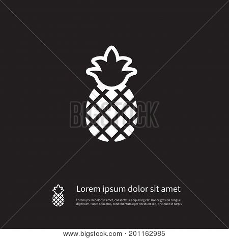 Pineapple   Vector Element Can Be Used For Ananas, Pineapple, Tropical Design Concept.  Isolated Ananas Icon.