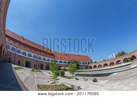 TIMISOARA ROMANIA - AUGUST 24 2016: View of the bastion Maria Theresia from Timisoara Romania.