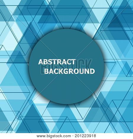 Abstract background with blue hexagon template, stock vector