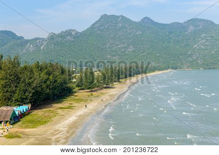 Tropical White Sand Beach In Khao Sam Roi Yot National Park, Thailand