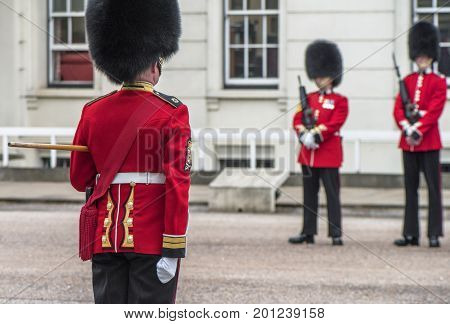 London, the UK - June 2016: Your majesty royal guards
