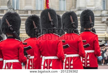 London, the UK - June 2016: Your majesty royal guards