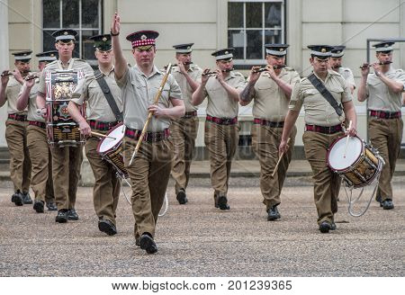 London, the UK - May 2016: Your majesty guards at Whitehall