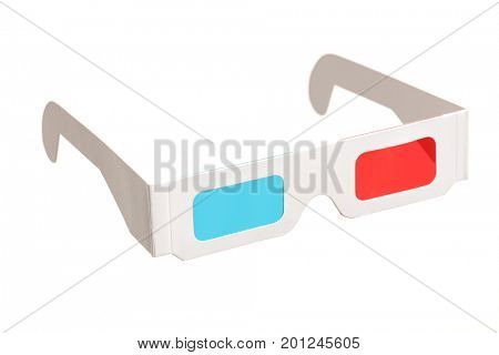 3D glasses isolated on white background