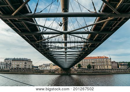 Structure Design Under the Bridge cross the river