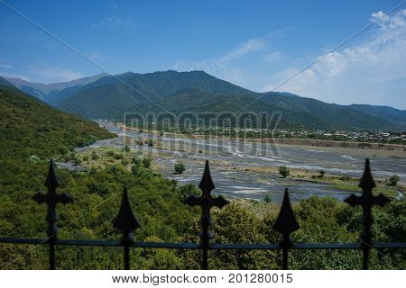 Caucasus Mountain Range Close To Kvareli