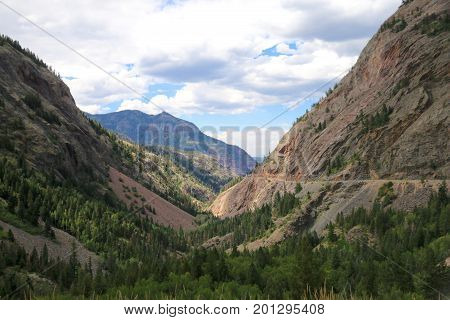 Mountain views of the Alpine Loop in Colorado