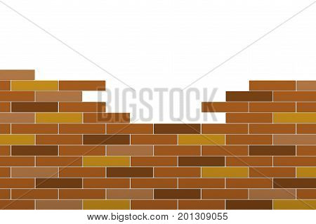 3d render of abstract bricks wall isolated