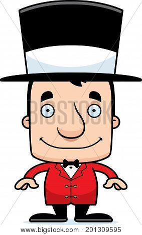 Cartoon Smiling Ringmaster Man