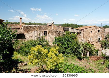 Old Spanish village Pubol in the northern of Spain