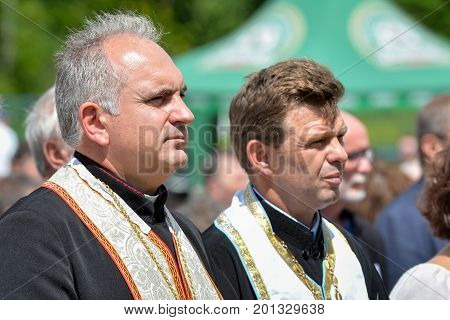 August 19 2017. Toronto Canada - Largest Ukrainian diaspora celebrating 26 Ukrainian Independence Day at Centennial Park in Toronto ON Canada