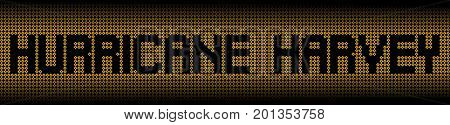 Hurricane Harvey text on warning signs illustration