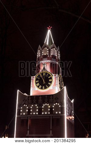 Lighting Decoration As Landmarks Of The World In The City Of Gomel During New Year Festival Celebrat