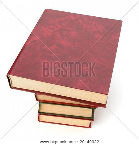 book stack isolated on  white background