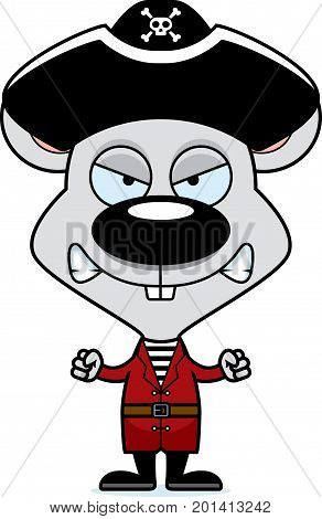 Cartoon Angry Pirate Mouse