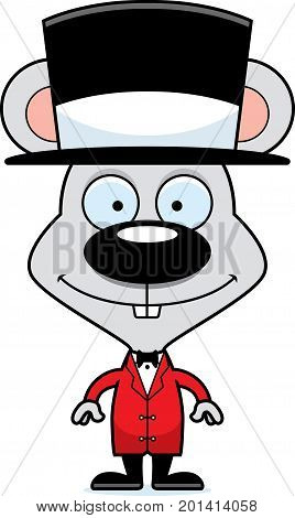 Cartoon Smiling Ringmaster Mouse