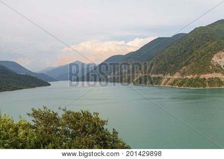 Long Lake - View Of The Mountains And Lake