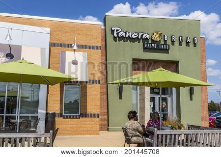 Indianapolis - Circa August 2017: Panera Bread Retail Location. Panera is a Chain of Fast Casual Restaurants Offering Free WiFi IX