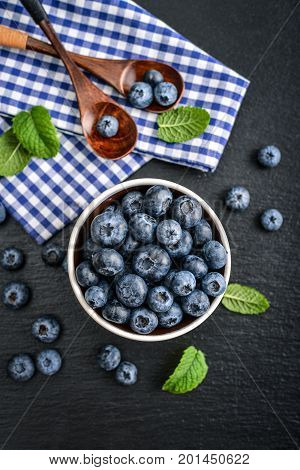 Fresh Blueberry In Bowl