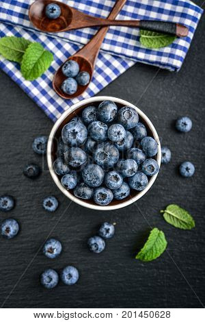 Fresh Blueberry In Bowl