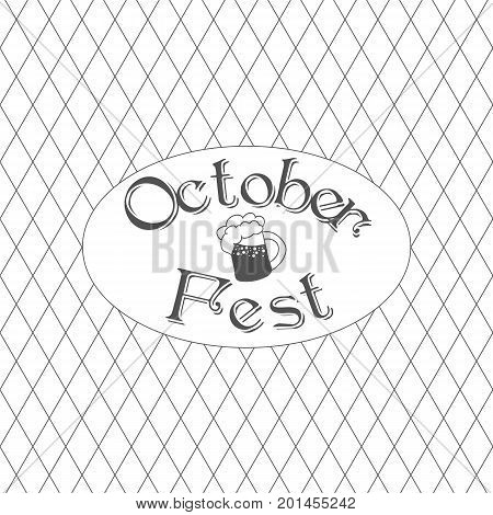 Oktoberfest German beer festival. Oktoberfest celebration design with Bavarian hat.