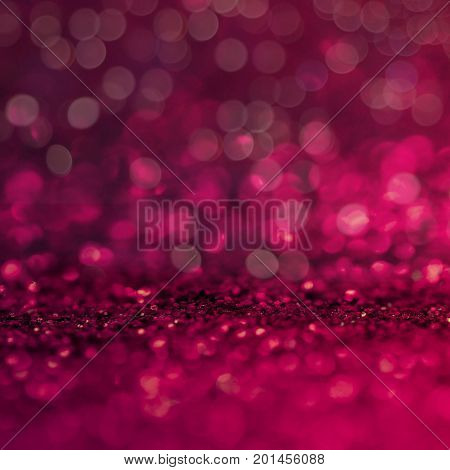 defocus of glitter vintage lights background. redwhite and black for Christmas and new year background.