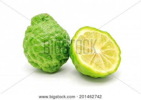 Bergamot fruit Bergamot isolated on white background.