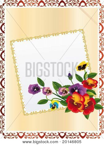 decorative frame with flowers