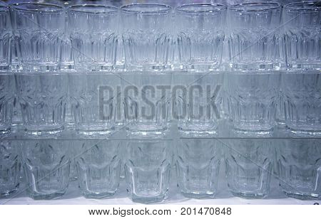 Many Glass On Bar Shelf