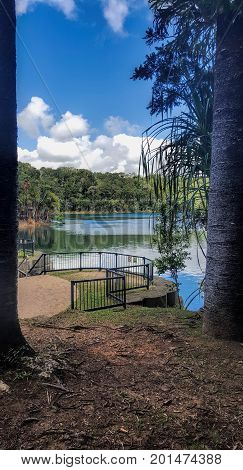 Lake Eacham is a popular lake of volcanic origin on the Atherton Tableland of Queensland Australia