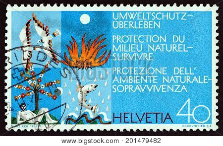 SWITZERLAND - CIRCA 1972: A stamp printed in Switzerland from the 