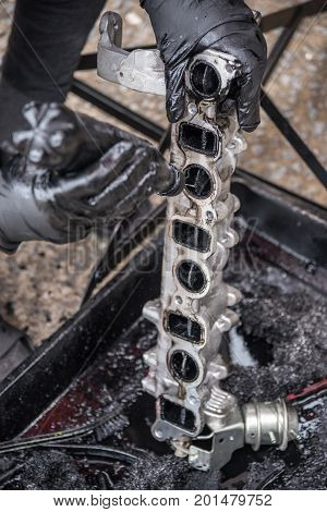 Cleaning Fuel Injection And Air Flow Car Engine