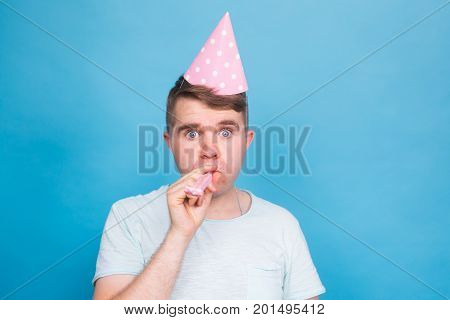 fool crazy man. happy expression. April fools day concept.