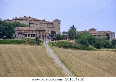 Castle in Val Tidone (Piacenza Emilia Romagna Italy) between Agazzano and Pianello at summer